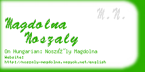 magdolna noszaly business card